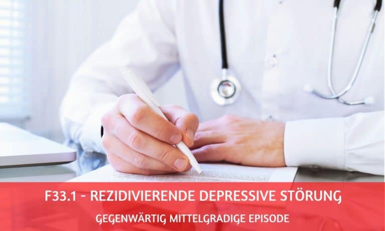 F33.1 Rezidiv. depressive Störung, mittelgradige Episode